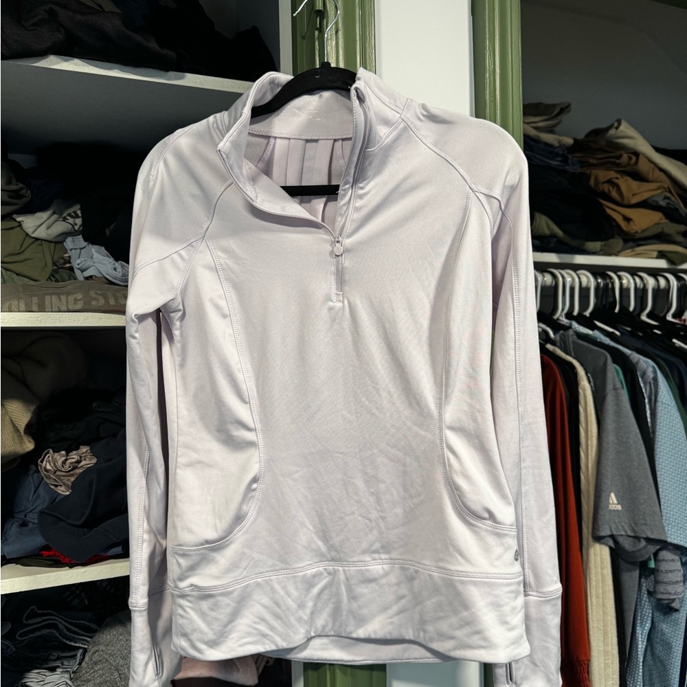 Women's Light Pink Quarter-Zip Top